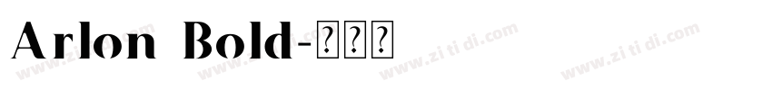 Arlon Bold字体转换